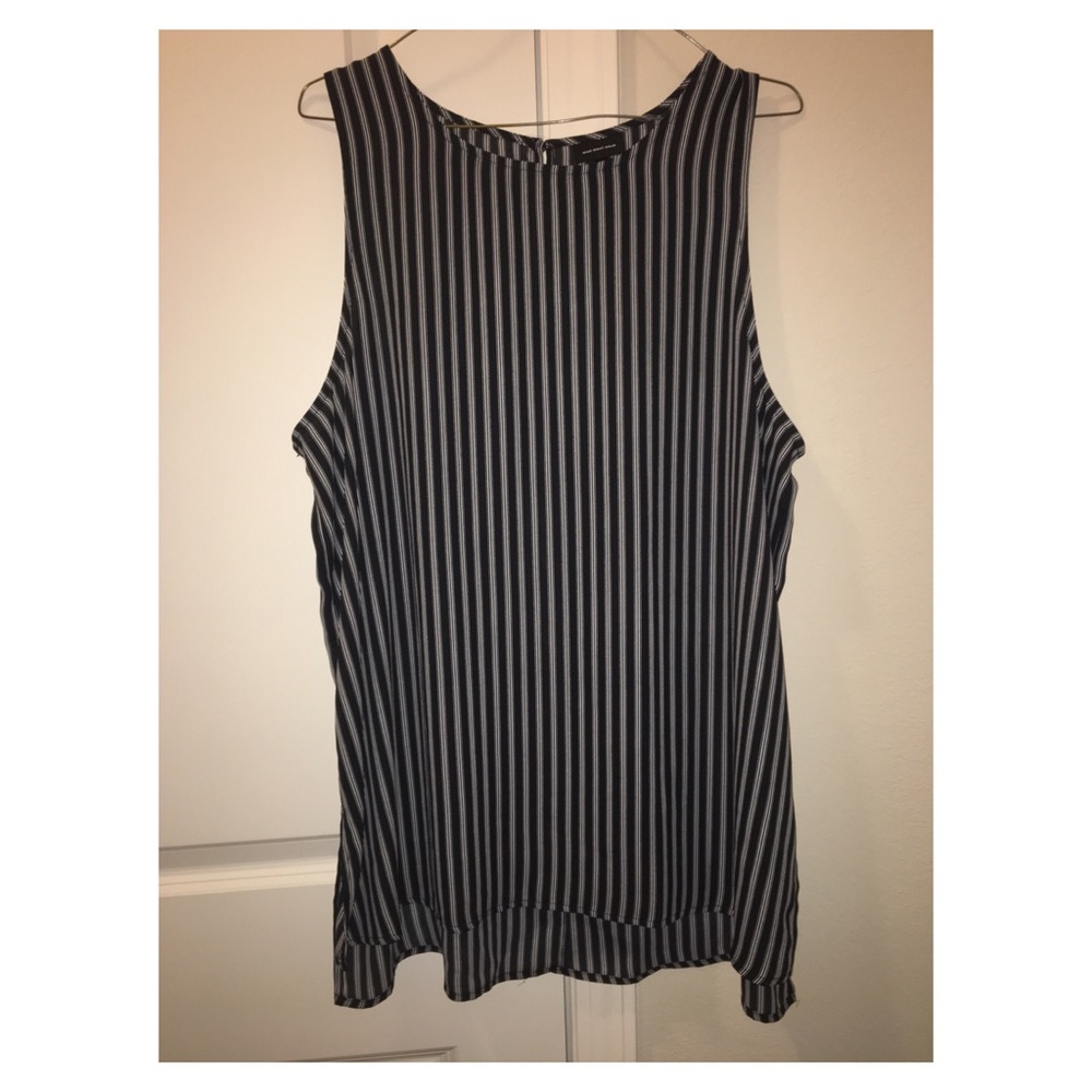 Black pinstripe blouse